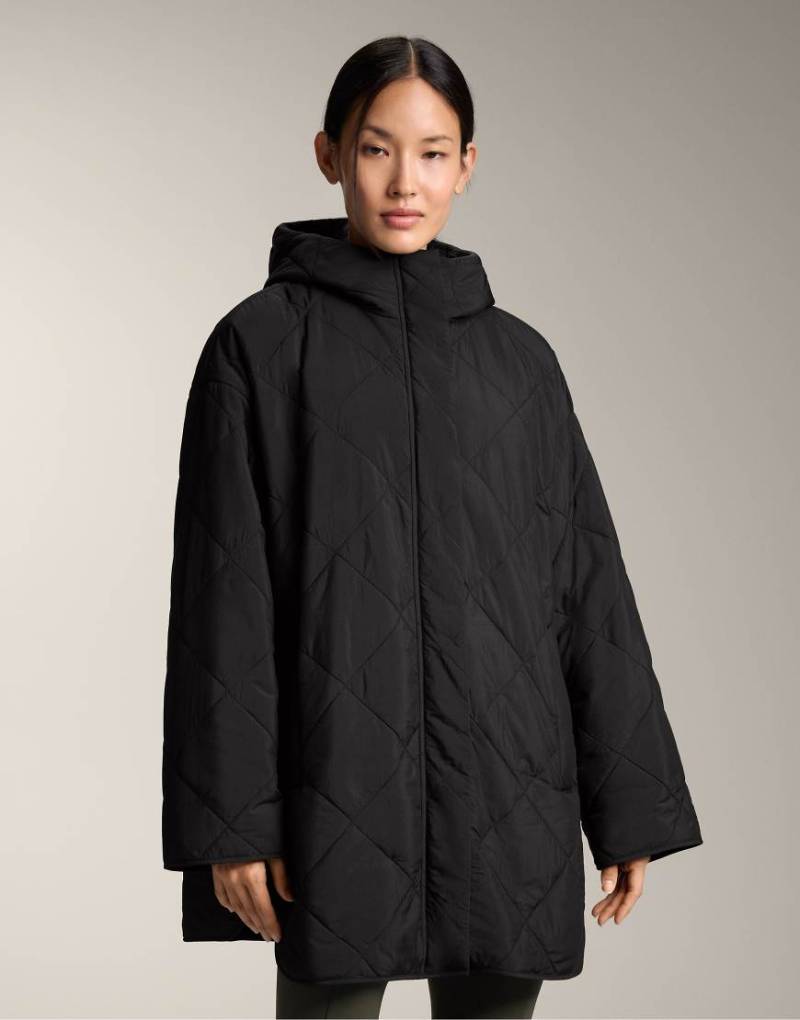 OYSHO - Wasserabweisende, wattierte Jacke in Schwarz mit Aerogel und Fellex-Füllung von Oysho