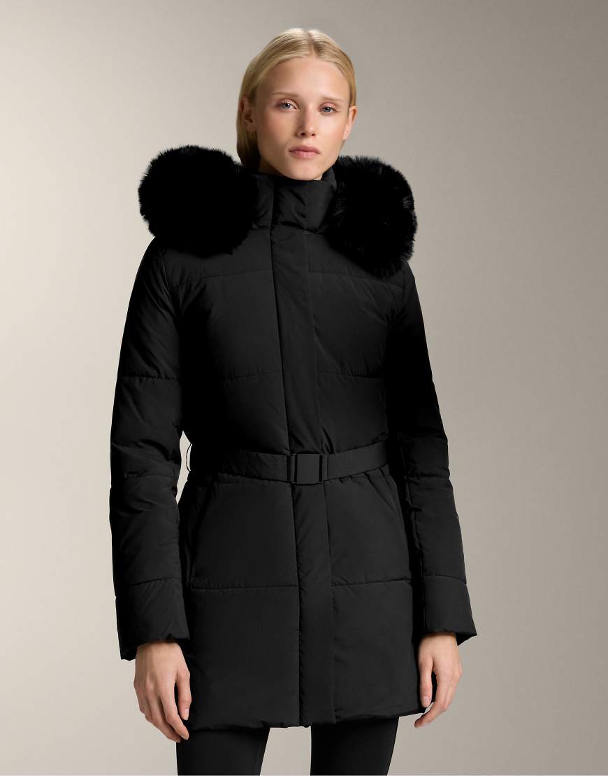 OYSHO - Wasserabweisende Midi-Jacke in Schwarz mit Primaloft-Wattierung von Oysho