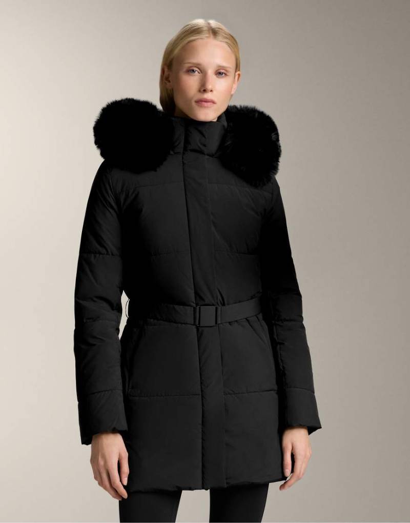 OYSHO - Wasserabweisende Midi-Jacke in Schwarz mit Primaloft-Wattierung von Oysho