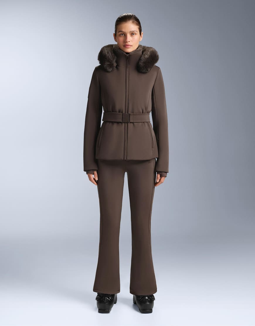 OYSHO - Wasserdichte, ausgestellte Skihose in Hellbraun mit Stretchanteil-Brown von Oysho