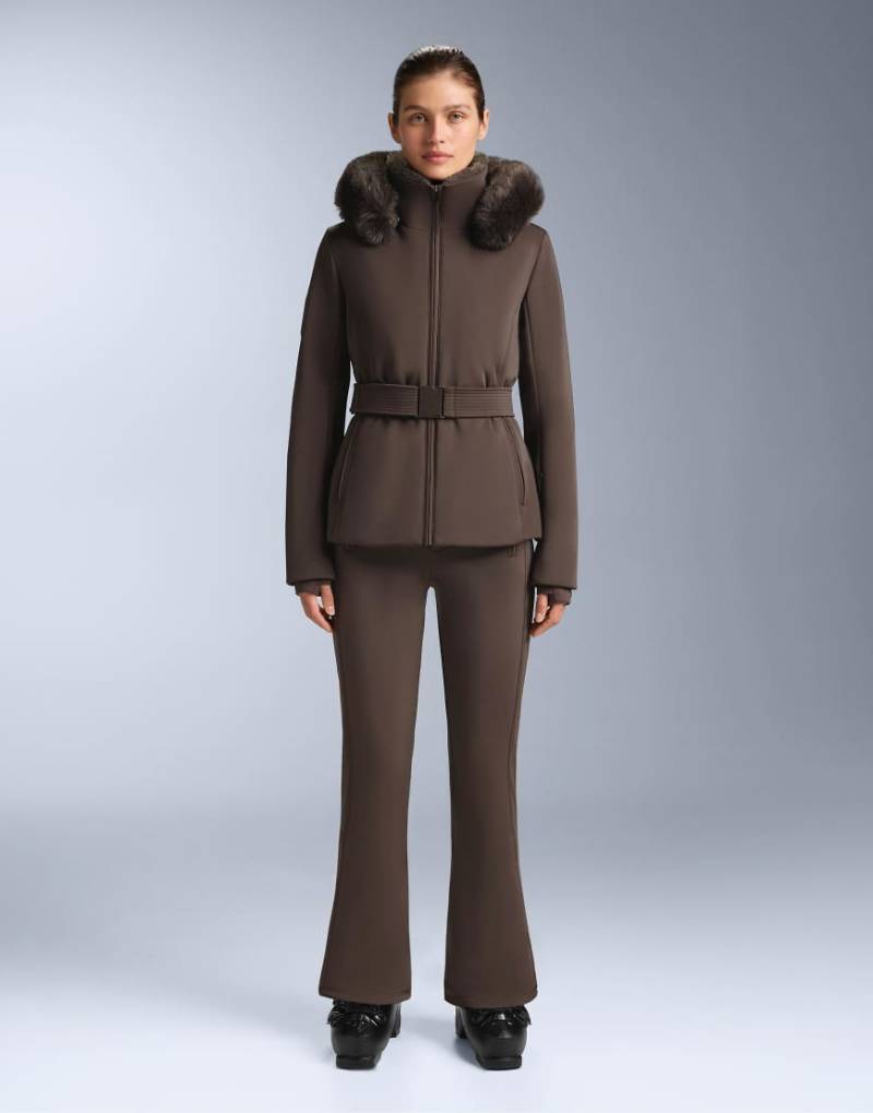 OYSHO - Wasserdichte, ausgestellte Skihose in Hellbraun mit Stretchanteil-Brown von OYSHO