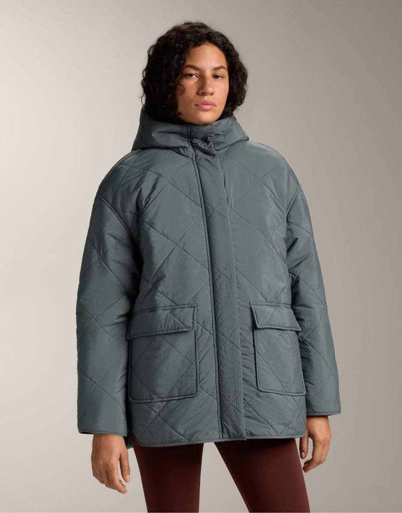 OYSHO - Wasserdichte, wattierte Jacke aus Fellex-Aerogel-Material in Anthrazitgrau von Oysho