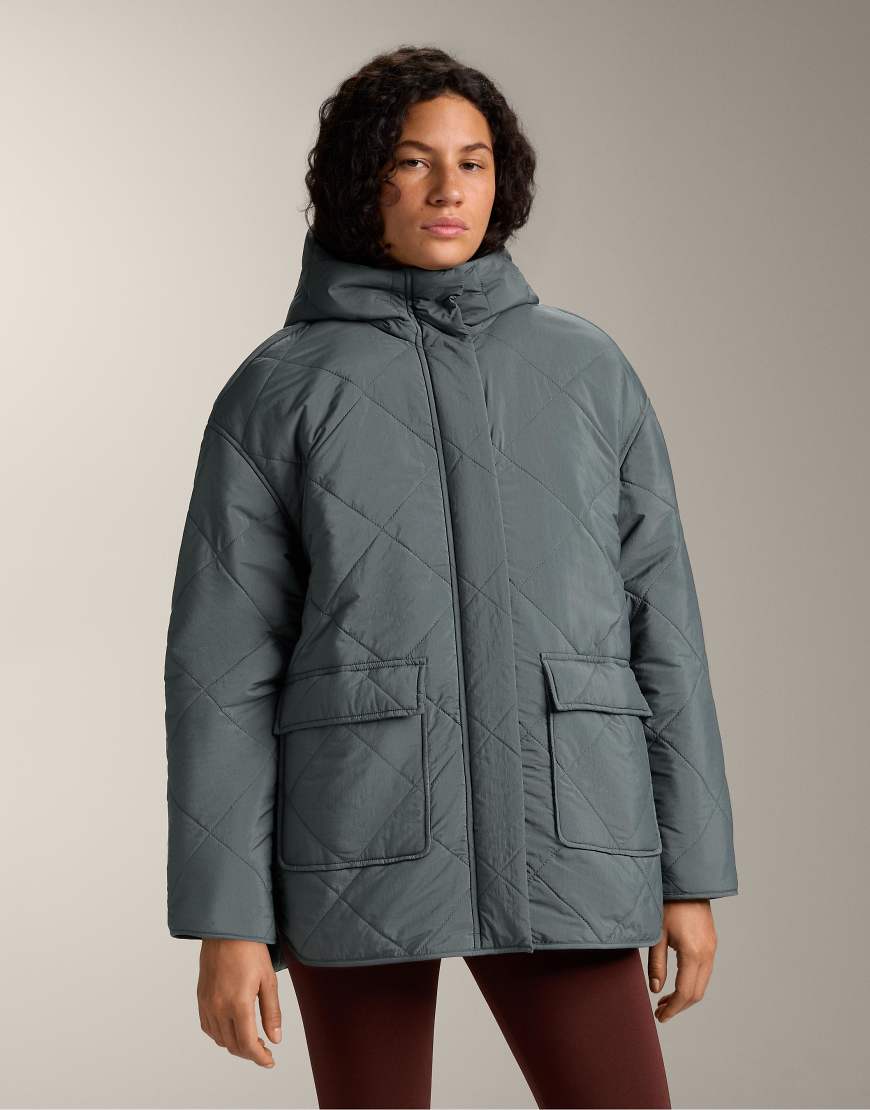 OYSHO - Wasserdichte, wattierte Jacke aus Fellex-Aerogel-Material in Anthrazitgrau von Oysho