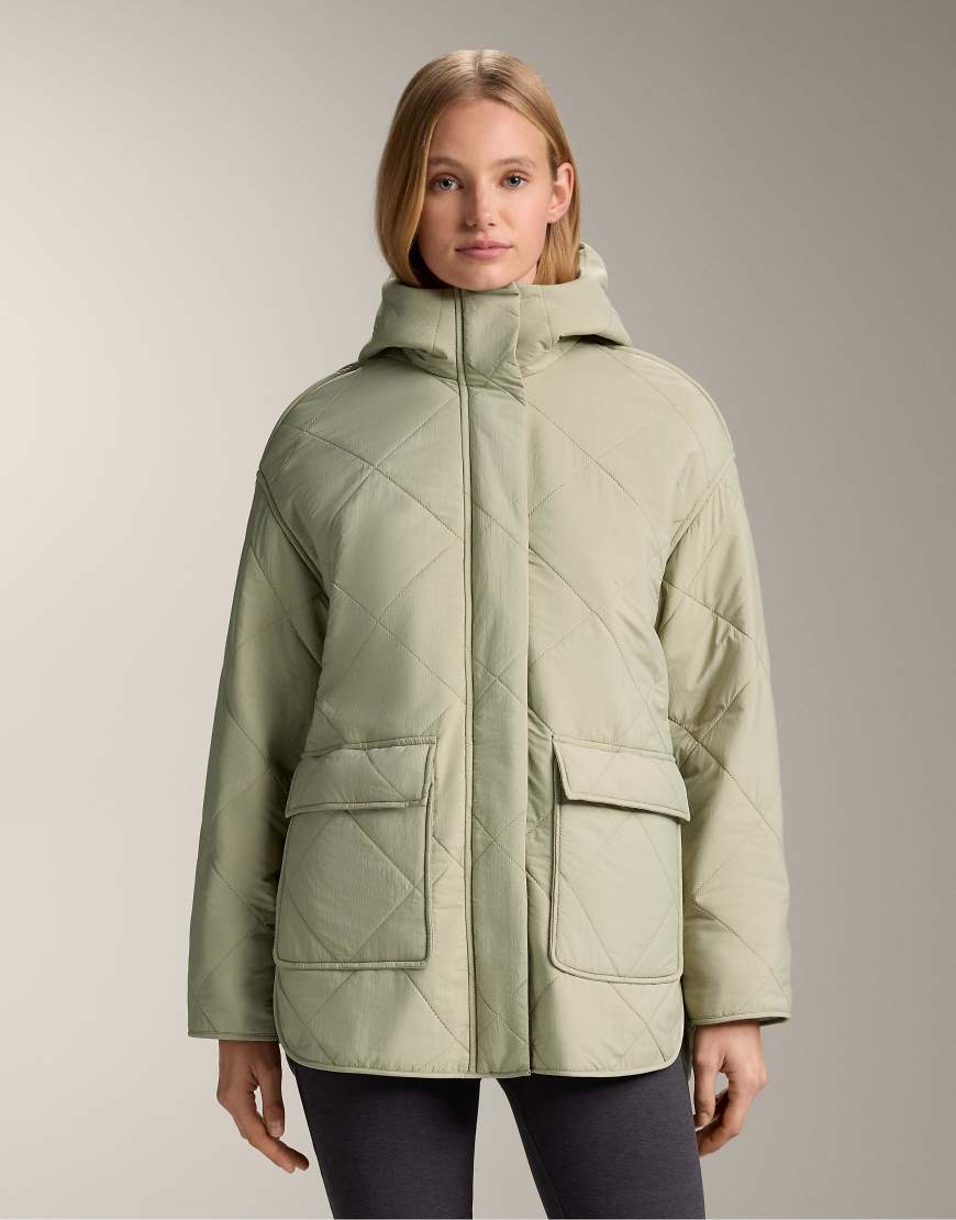 OYSHO - Wasserdichte, wattierte Jacke aus Fellex-Aerogel-Material in Khakigrau-Grün von Oysho