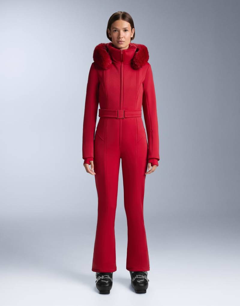 OYSHO - Wasserdichter, taillierter Stretch-Ski-Jumpsuit in Rot von OYSHO