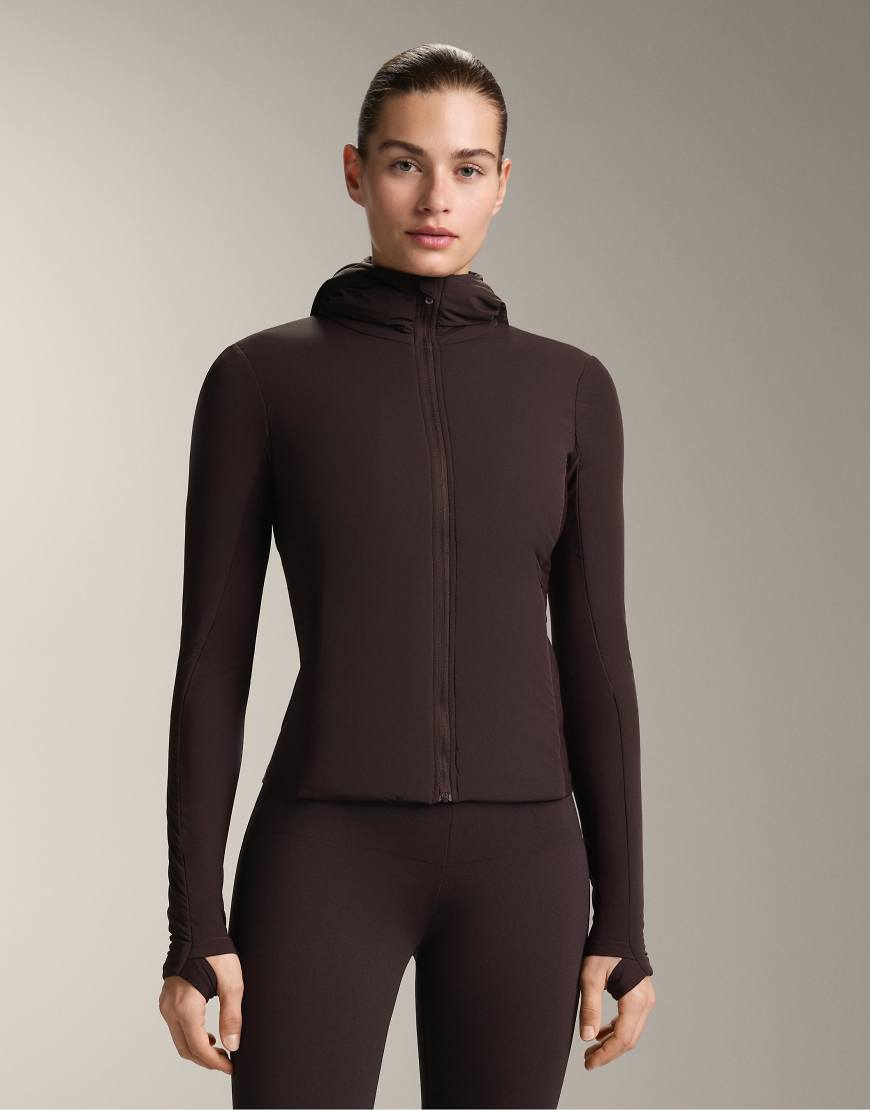 OYSHO - Wattierte Jacke in Dunkelbraun mit vulkanischer Fellex-Füllung-Brown von Oysho