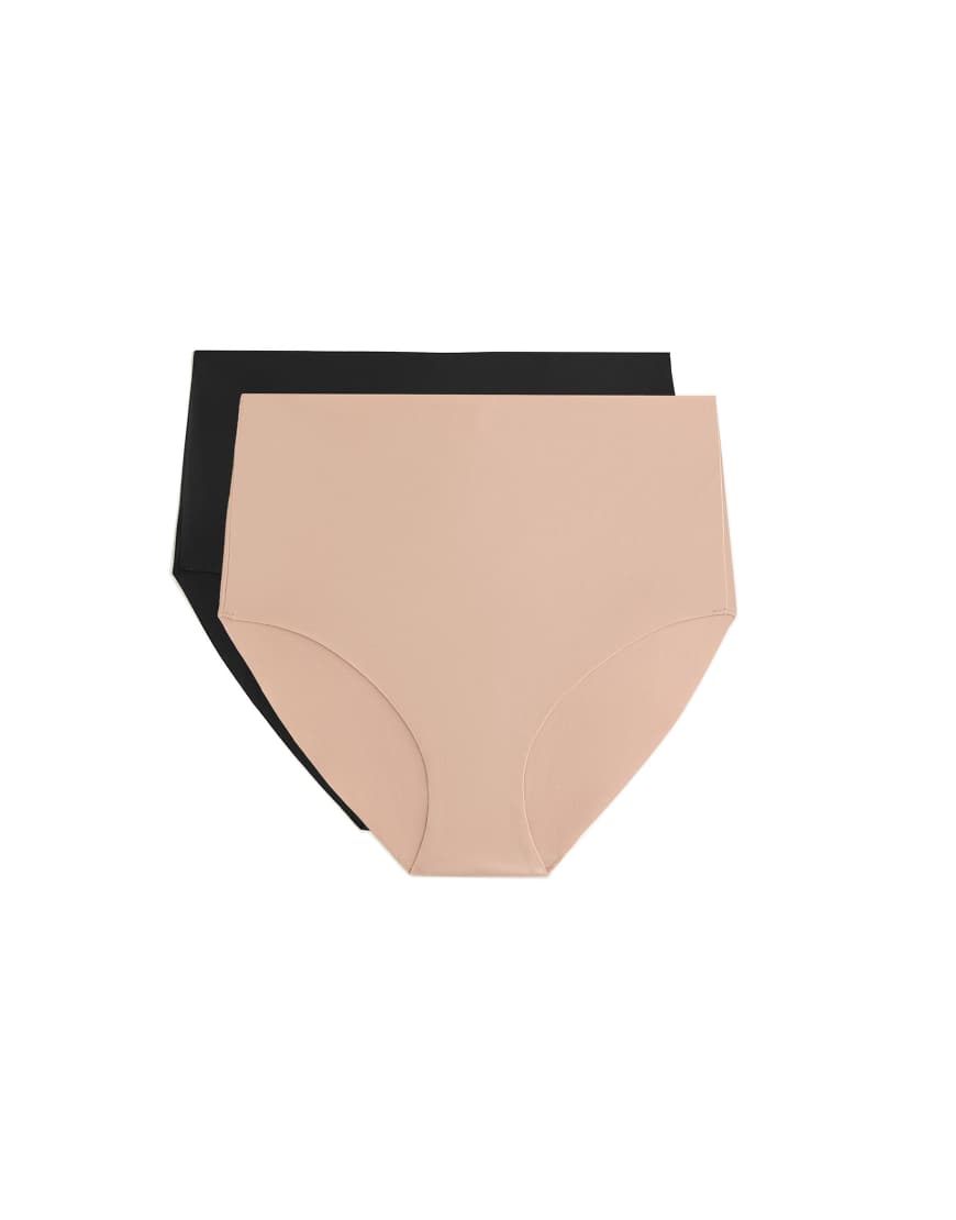 Oysho - 2er-Pack klassische Slips aus Polyamid-Mix in Beige mit mittlerer Stützfunktion-Neutral von Oysho