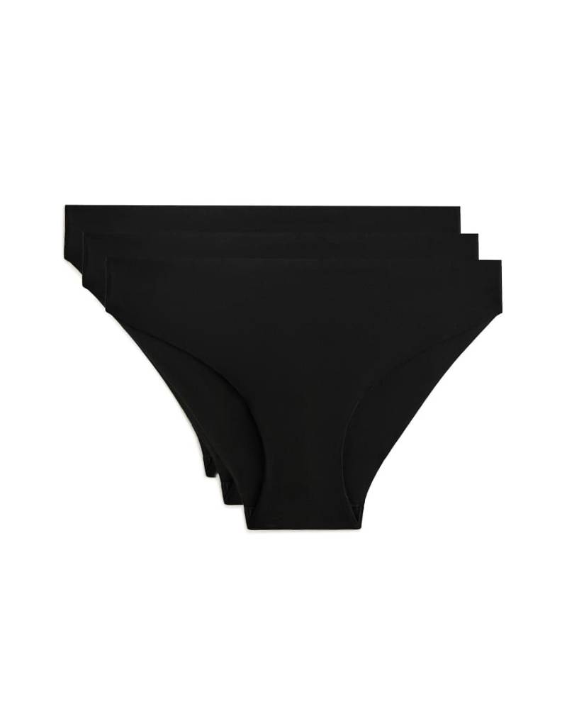 Oysho - 3er-Pack klassische Bikinislips aus Polyamid-Mix in Schwarz von Oysho