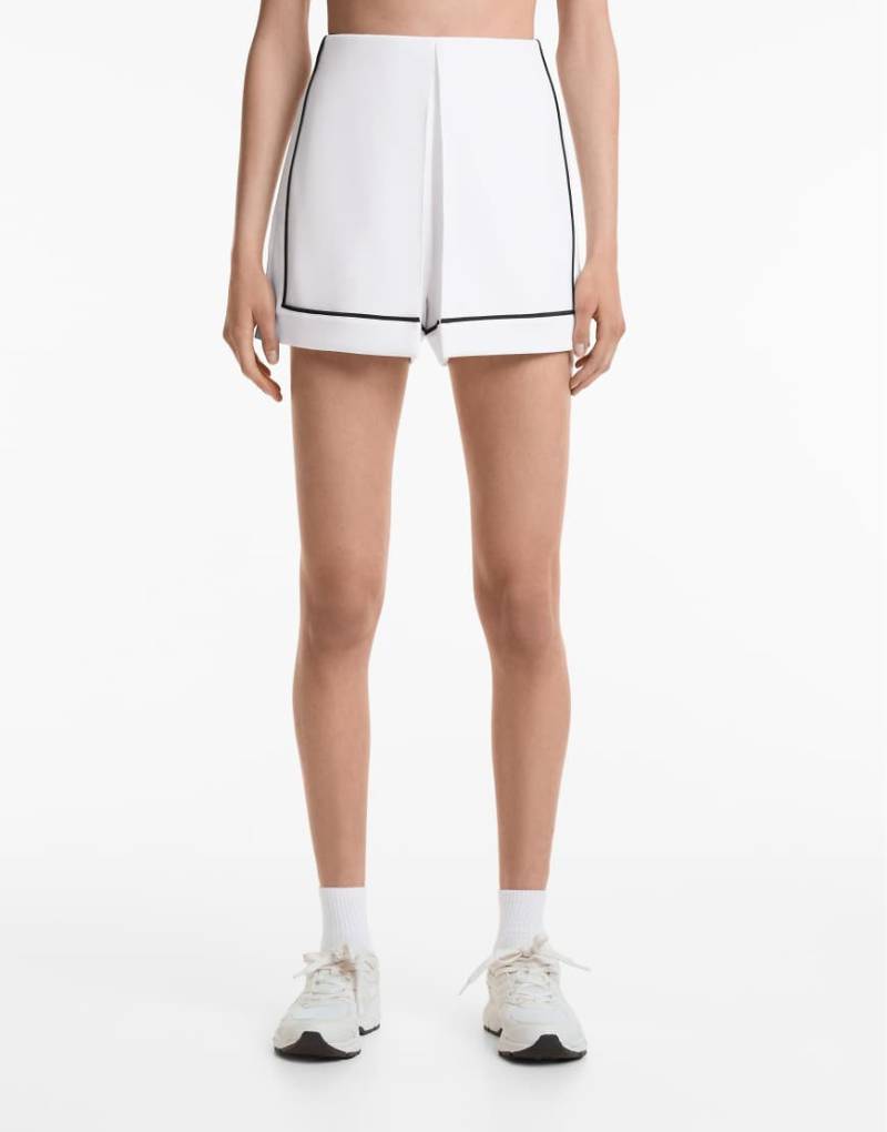 Oysho - Hosenrock in blassem Ecru mit weichem Modalanteil und Paspelierung-Neutral von Oysho