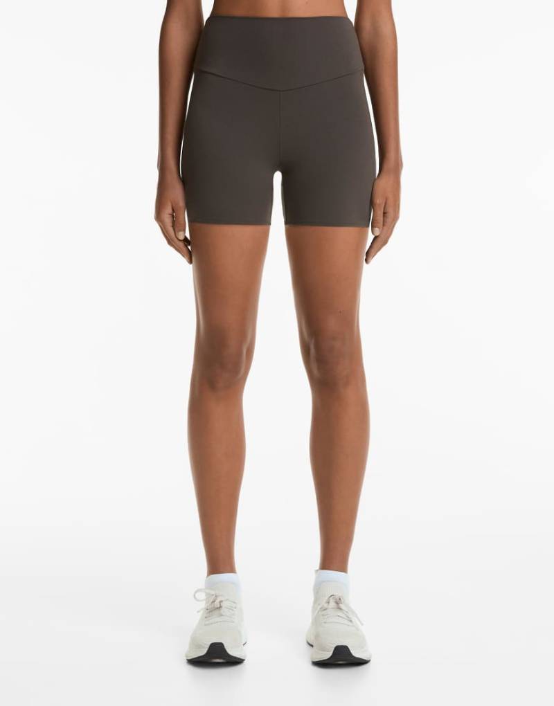 Oysho - Hotpants aus Comfortlux in Anthrazit mit hohem Bund, 10 cm-Grau von Oysho