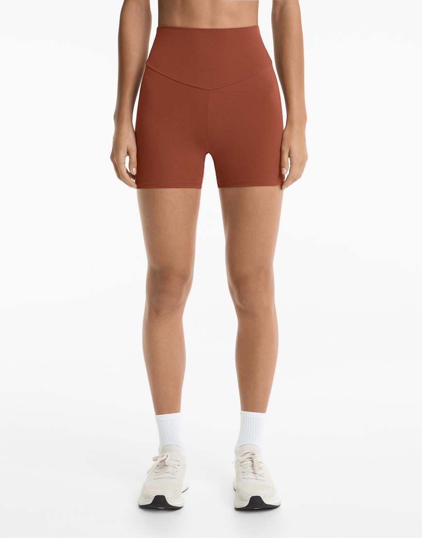 Oysho - Hotpants aus Comfortlux in Terrakotta mit hohem Bund, 10 cm-Braun Oysho - Hotpants aus Comfortlux in Terrakotta mit hohem Bund, 10 cm-Braun von Oysho