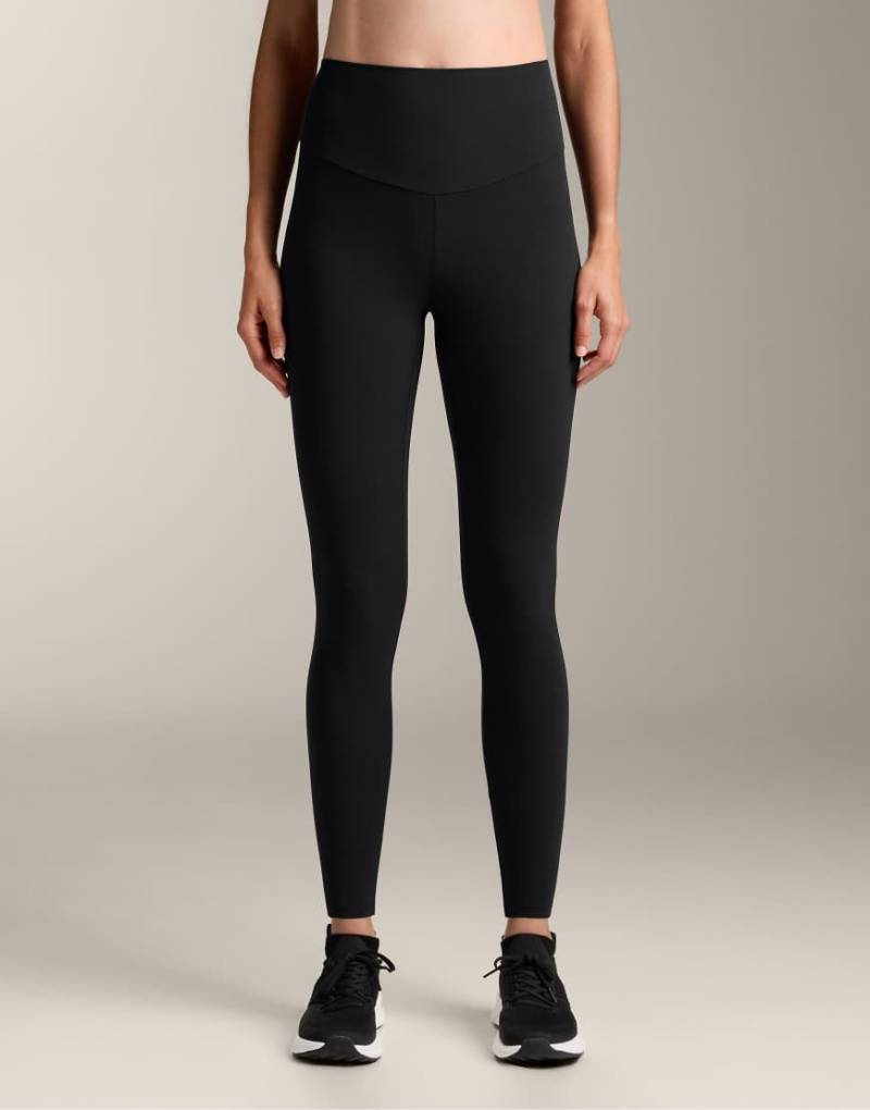 Oysho - Knöchellange Leggings aus Comfortlux in Schwarz mit sehr hohem Bund, 65 cm von Oysho