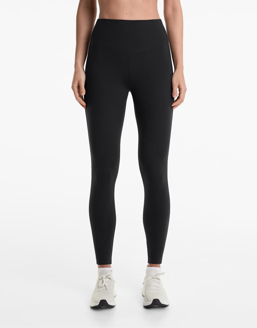 OYSHO - Evermore - Knöchellange Leggings in Schwarz mit hohem Bund, 65 cm von Oysho