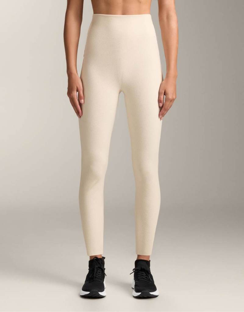 Oysho - Leggings in Elfenbein mit hohem Bund und Waffelstruktur, 65 cm Beininnenlänge-Neutral von Oysho
