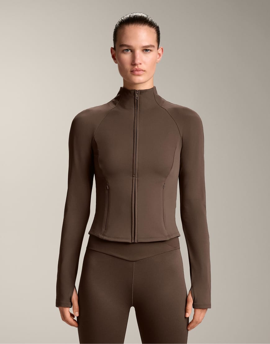 Oysho - Leichte, warme Jacke in Braun-Brown von OYSHO