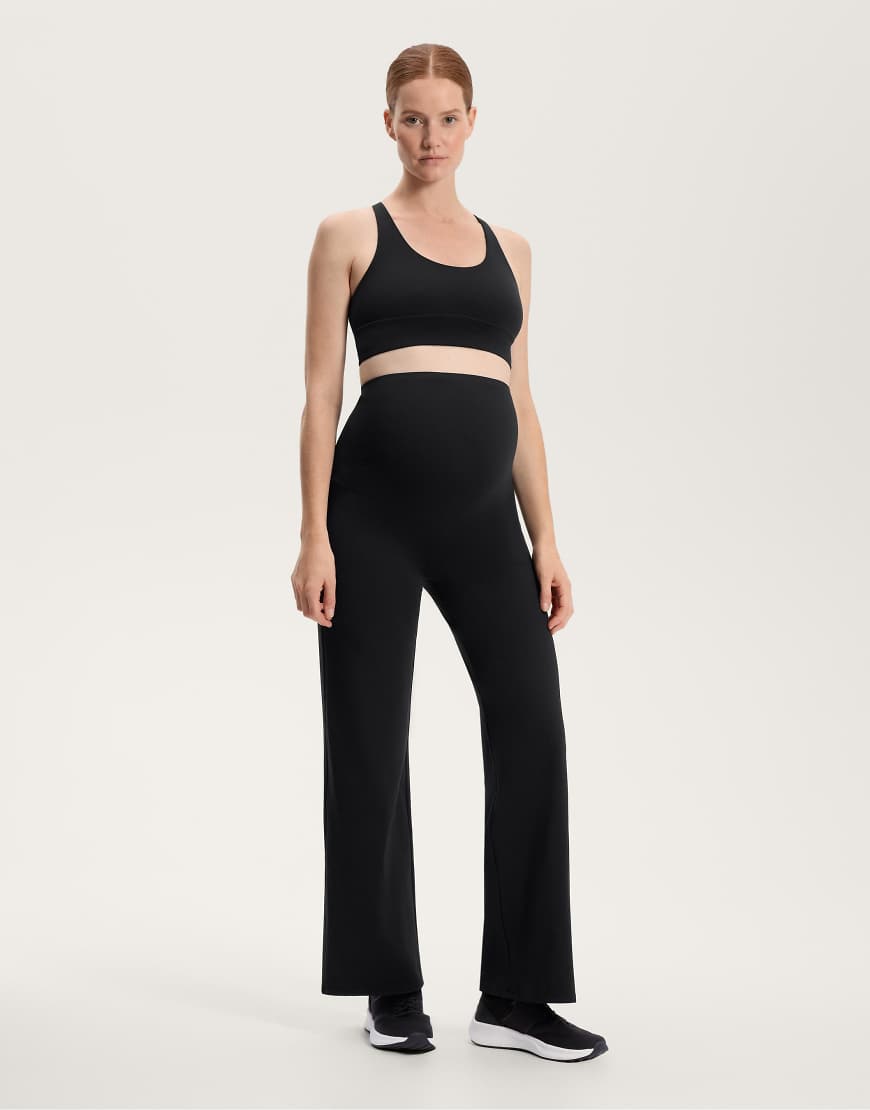 Oysho Maternity - Comfortlux - Gerade geschnittene Hose in Schwarz, Umstandsmode von Oysho