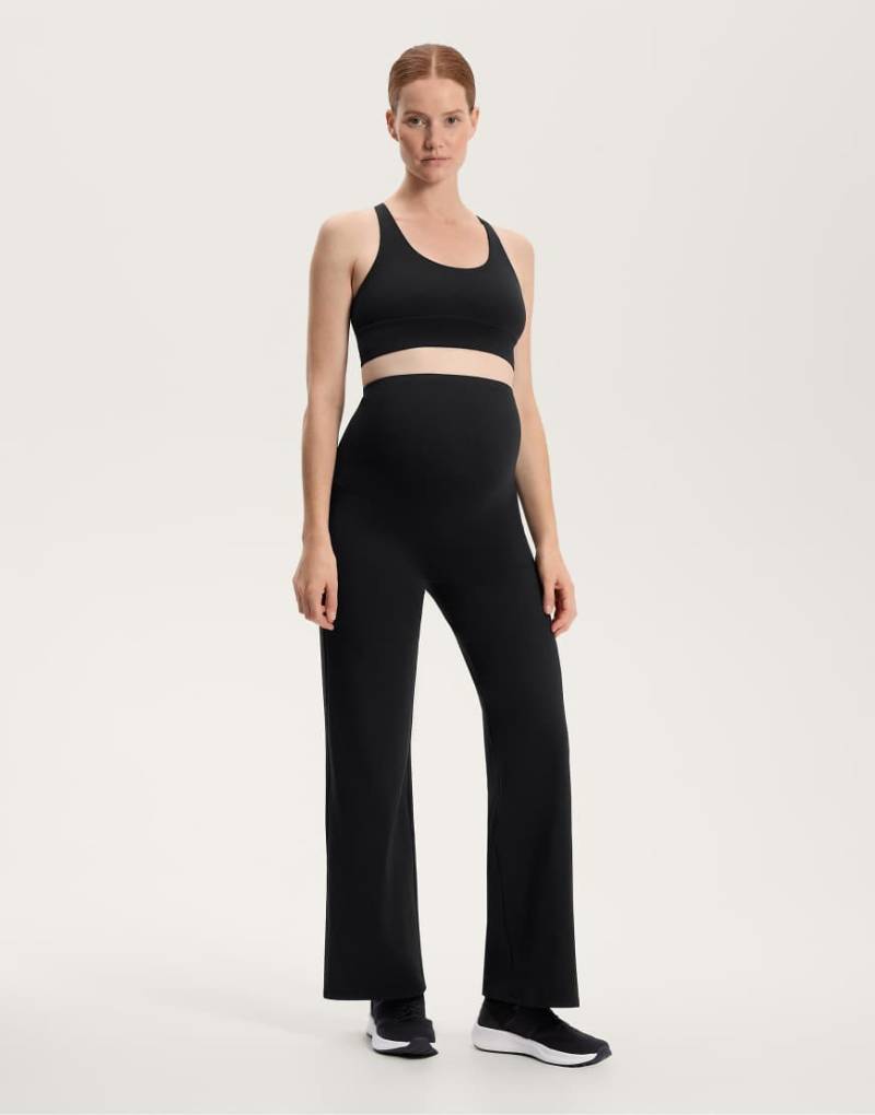 Oysho Maternity - Comfortlux - Gerade geschnittene Hose in Schwarz, Umstandsmode von Oysho