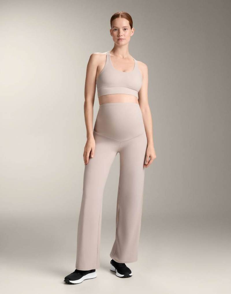 Oysho Maternity - Comfortlux - Gerade geschnittene Hose in Taupe, Umstandsmode-Grau von Oysho