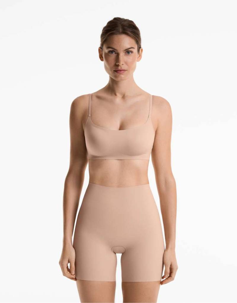 Oysho - Unsichtbare Leggings in Beige mit hohem Bund und Laserschnitt-Neutral von Oysho