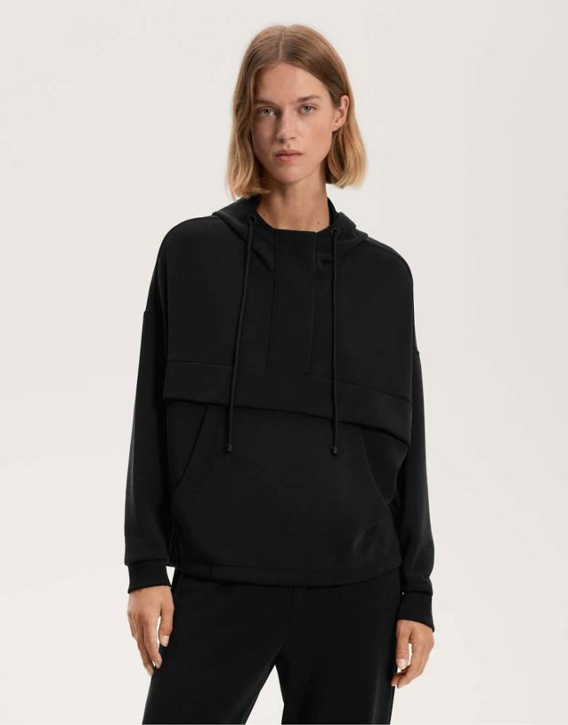 Oysho - Weiches Sweatshirt in Schwarz mit Modalanteil und Reißverschluss von Oysho