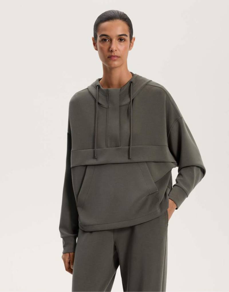 Oysho - Weiches Sweatshirt in Schwarz mit Modalanteil und Reißverschluss von Oysho