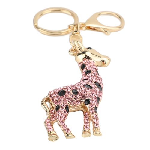 Oytrui Hirschschlüsselkette, Funkelnde Kristallzink -Legierung Stylish Accessoire mit Clip -Design, für Wallet Bag Tasche Key Ring (Orange rot) von Oytrui