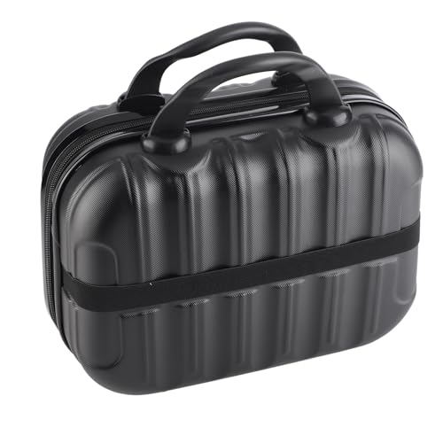 Oytrui Kosmetikkoffer Mini -Reisekoffer mit Einstellbarem Abteilungsfach, Make -up -Speicher für Frauen mit Make -up -Zubehör (Schwarz) von Oytrui
