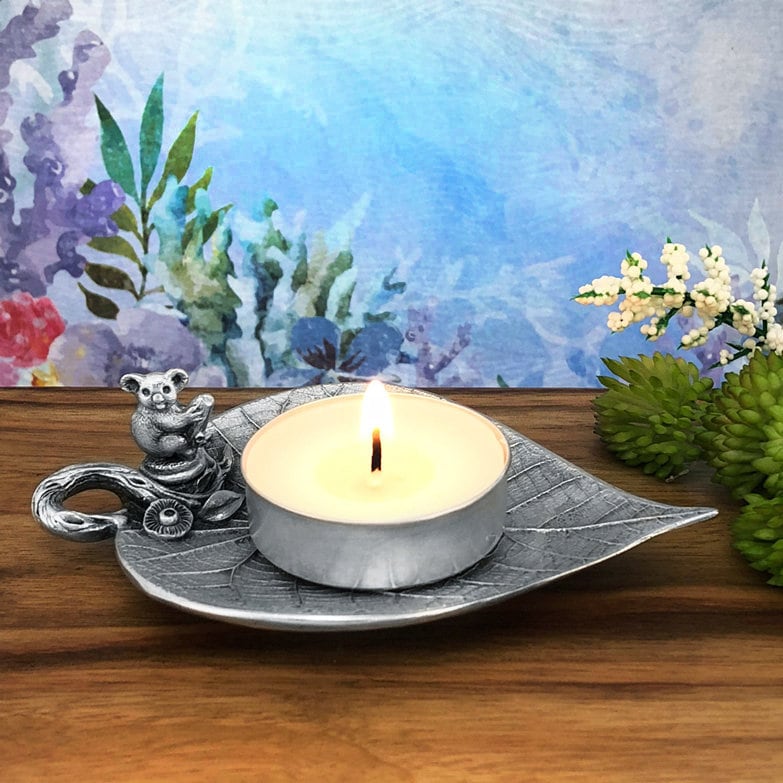 Koala Auf Blatt Schmuckschale Für Teelichter, Trauringe, Schmuck, Süßigkeiten & Teebeutelhalter von OzArtStudios