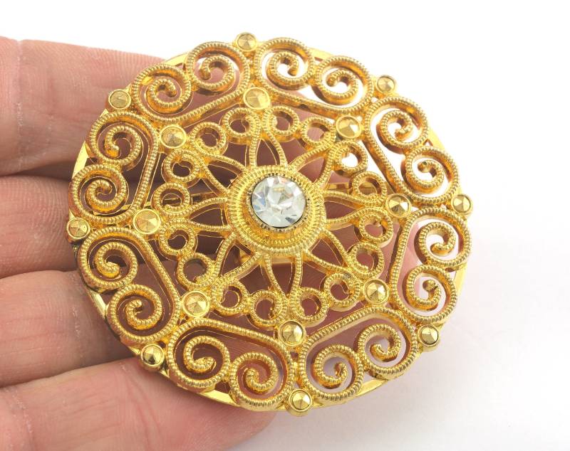 Swarovski Strickjacke Spange Für Frauen Pullover Jacke Schal Hemd Broschen Frauen-Weinlese-Legierung 57 Mm von OzBrassShop