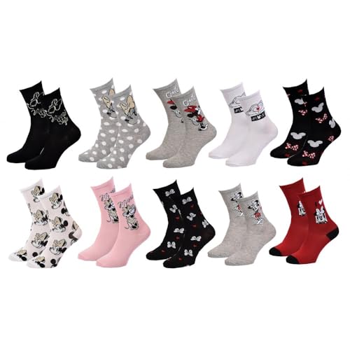 Ozabi Damen-Socken LICENCE Fantasy ÜBERRASCHUNGSPAKET (as3, numeric, numeric_36, numeric_41, regular, regular, 9er-Pack MINNIE) von Ozabi