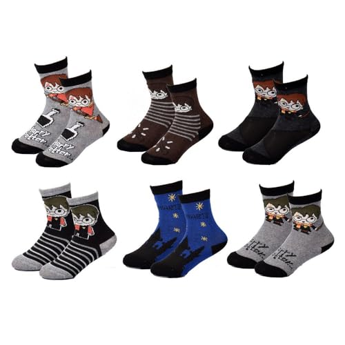 Ozabi Kinder Socken LICENCE ÜBERRASCHUNGSPAKET (as3, numeric, numeric_27, numeric_30, regular, 6er-Pack Männlich POTTER 38292) von Ozabi