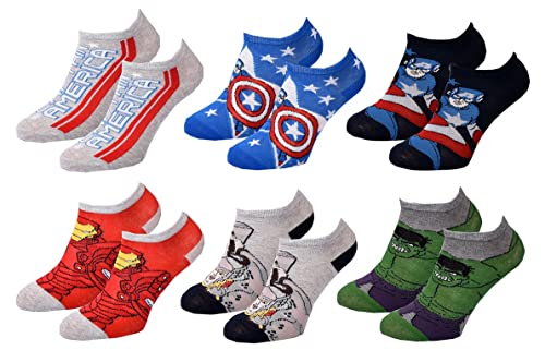 Ozabi Kinder Socken LICENCE ÜBERRASCHUNGSPAKET (as3, numeric, numeric_31, numeric_35, regular, 6er-Pack Männlich SNEAKER AVENGERS 2487) von Ozabi