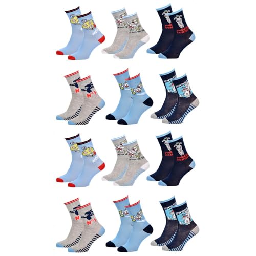 Ozabi Socken Jungen Lizenz PACK VON 12 PAAREN SURPRISE (as3, numeric, numeric_35, numeric_38, regular, 12er-Pack LAPINS CRETINS) von Ozabi