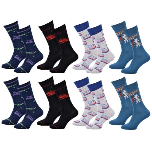 Ozabi Socken Pack Herren BACK TO THE FUTURE (as3, numeric, numeric_43, numeric_46, regular, regular, Packung mit 8 Paar 1487) von Ozabi