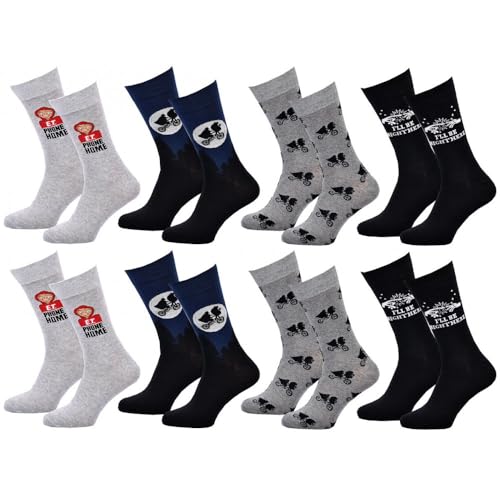Ozabi Socken Pack Herren E.T. L'EXTRATERRESTRE (as3, numeric, numeric_39, numeric_42, regular, regular, Pack de 8 Paires 1687) von Ozabi