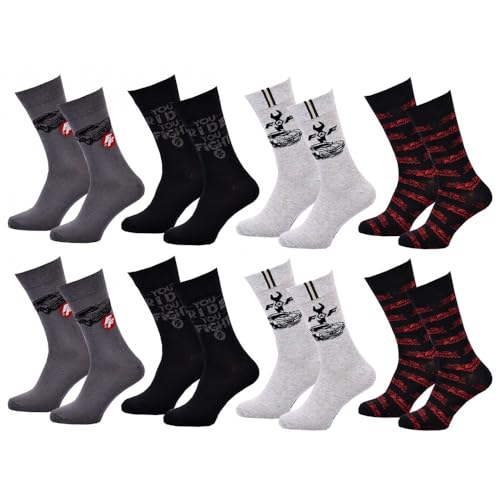 Ozabi Socken Pack Herren FAST AND FURIOUS (as3, numeric, numeric_39, numeric_42, regular, regular, Packung mit 8 Paar 1587) von Ozabi