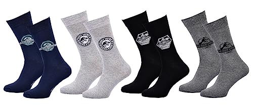 Ozabi Socken Pack Herren JURASSIC (as3, numeric, numeric_39, numeric_42, regular, regular, Packung mit 4 Paar 2187) von Ozabi