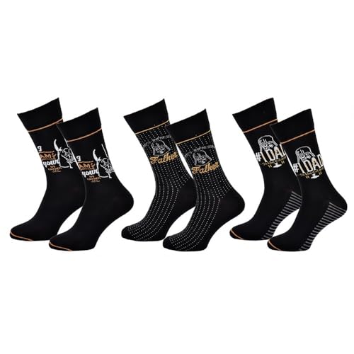 Ozabi Socken Pack MEN STAR WARS (DE/NL/SE/PL, Numerisch, 39, 42, Regular, Regular, 3er-Pack Paar VADER0340) von Ozabi