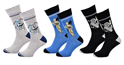 Ozabi Socken Pack Herren STAR WARS (as3, numeric, numeric_43, numeric_46, regular, regular, 3er-Pack Paar HERO0340) von Ozabi