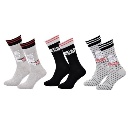 Ozabi Socken Pack MEN STAR WARS (DE/NL/SE/PL, Numerisch, 43, 46, Regular, Regular, 3er-Pack Paare STORM0340) von Ozabi