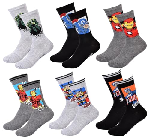 Ozabi Socken Pack Jungen AVENGERS (as3, numeric, numeric_27, numeric_30, regular, 6er-Pack 4587) von Ozabi