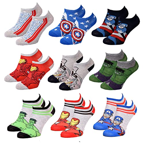 Ozabi Socken Pack Jungen AVENGERS (as3, numeric, numeric_27, numeric_30, regular, 9er-Pack SNEAKER SURPRISE) von Ozabi