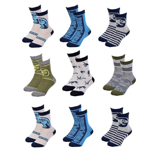 Ozabi Socken Pack Jungen JURASSIC PARK (as3, numeric, numeric_27, numeric_30, regular, 9er-Pack Socken SURPRISE) von Ozabi
