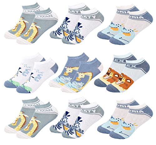 Ozabi Socken Pack Jungen MADAGASCAR (as3, numeric, numeric_27, numeric_30, regular, 9er-Pack SNEAKER SURPRISE) von Ozabi