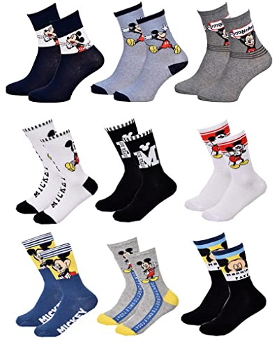 Ozabi Socken Pack Jungen MICKEY MOUSE (as3, numeric, numeric_31, numeric_34, regular, 9er-Pack Socken SURPRISE) von Ozabi