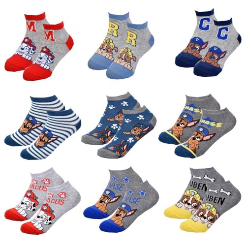 Ozabi Socken Pack Jungen PAT PATROUILLE (as3, numeric, numeric_27, numeric_30, regular, 9er-Pack SNEAKER SURPRISE) von Ozabi