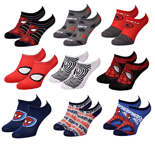 Ozabi Socken Pack Jungen SPIDERMAN (as3, numeric, numeric_23, numeric_26, regular, 9er-Pack SNEAKER SURPRISE) von Ozabi