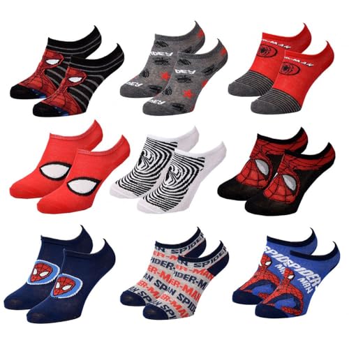 Ozabi Socken Pack Jungen SPIDERMAN (as3, numeric, numeric_27, numeric_30, regular, 9er-Pack SNEAKER SURPRISE) von Ozabi