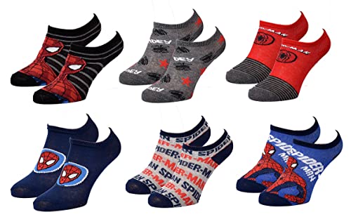 Ozabi Socken Pack Jungen SPIDERMAN (as3, numeric, numeric_31, numeric_35, regular, 6er-Pack SNEAKER 4847) von Ozabi