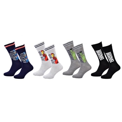 Ozabi Socken Pack MEN AVENGERS (4 Paar, 39-42, Regular, Packung mit 4 Paar 0352) von Ozabi